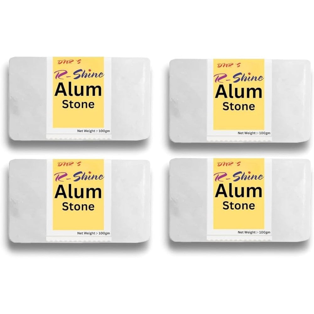 Generic natural alum stone bar pack of 4 for skincare and grooming