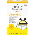 Zarbee's Baby Vitamin D Supplement front view packaging for newborns