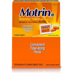 Motrin IB Ibuprofen Tablets 200 mg 50 packets front view box