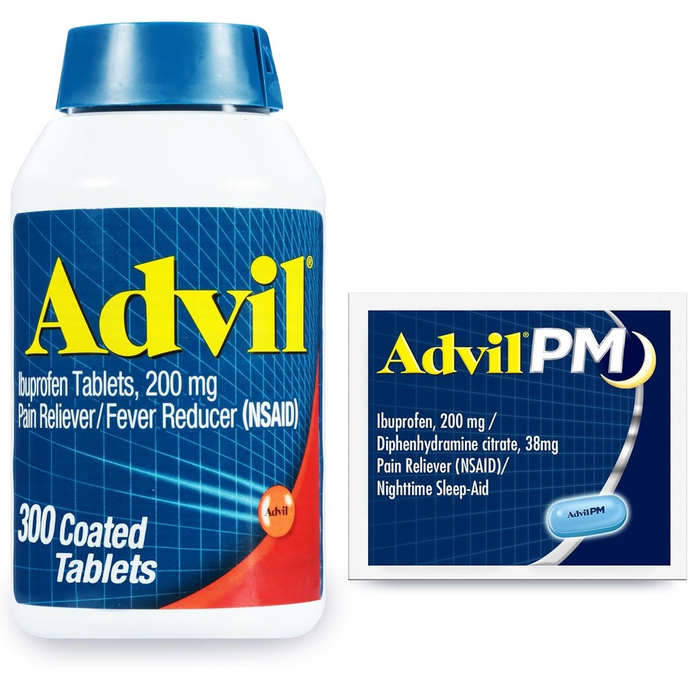 Advil Ibuprofen 200mg 300 Tablets front view for pain relief