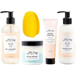 Tubby Todd Baby Cradle Cap Kit front view showcasing five products and silicone brush