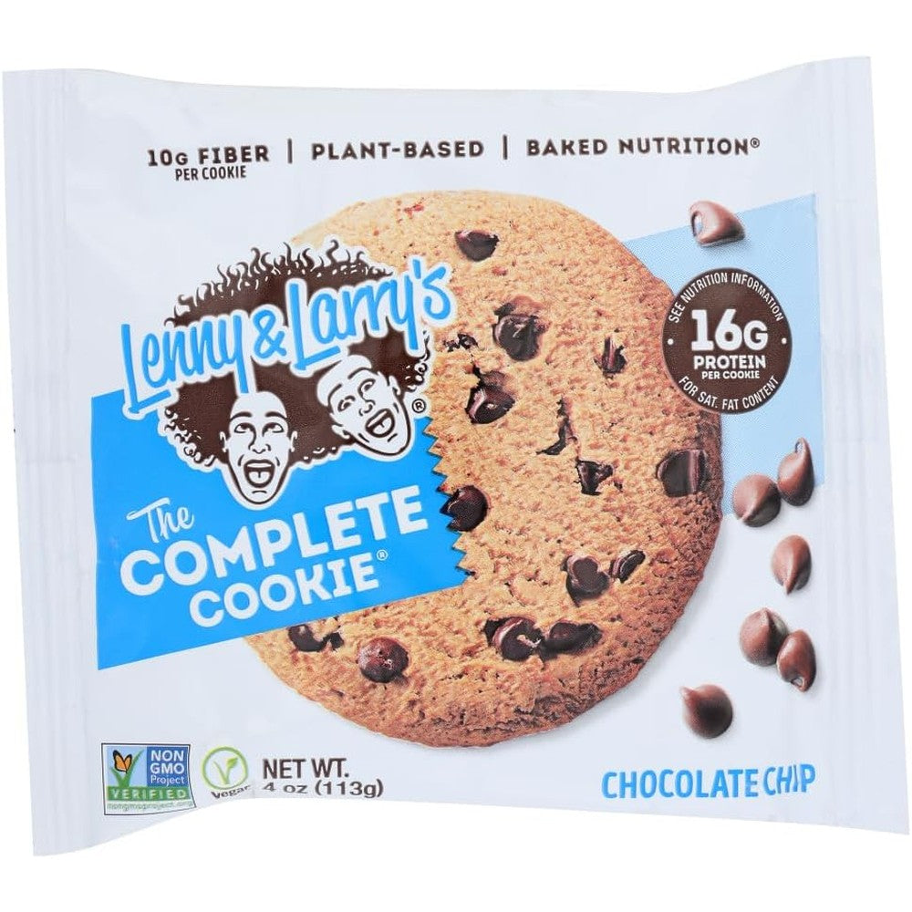 Lenny & Larry's The Complete Cookie Chocolate Chip front packaging protein snack