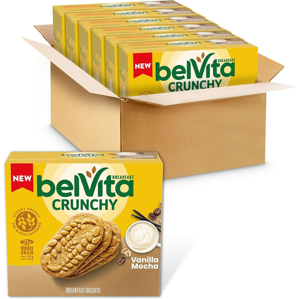 belVita Breakfast Bars Biscuits Vanilla Mocha front view packaging