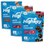HighKey Holiday Variety Pack Low Carb Cookies front view of 3 pack bundle.