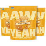 AwYeah Spicy Yuzu Lime Mini Cookies 3.5 Ounce 3 Pack front view of packaging.
