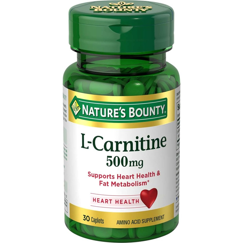Nature's Bounty L-Carnitine 500mg front view amino acid supplement