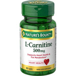 Nature's Bounty L-Carnitine 500mg front view amino acid supplement