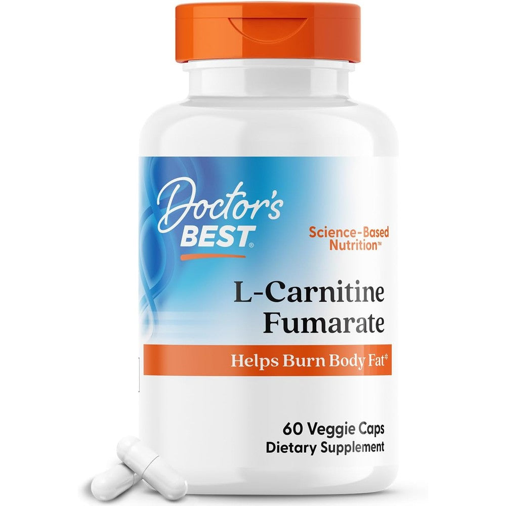 Doctor's Best L-Carnitine Fumarate 855 mg front view bottle