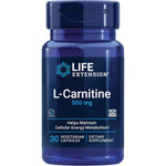Life Extension L-Carnitine 500 mg bottle front view for energy support