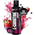 Nutrex Research L-Carnitine 3000 Liquid Berry Blast bottle front view fat burner