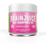 BrainJuice Nootropics Brain Support Supplement front view watermelon flavor powder.