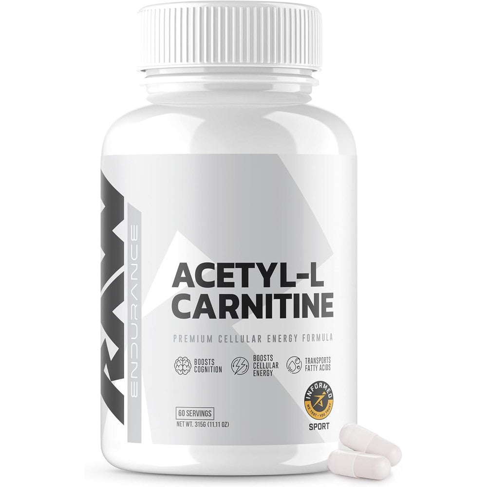 Raw Nutrition Acetyl L-Carnitine fat burner powder for metabolic support