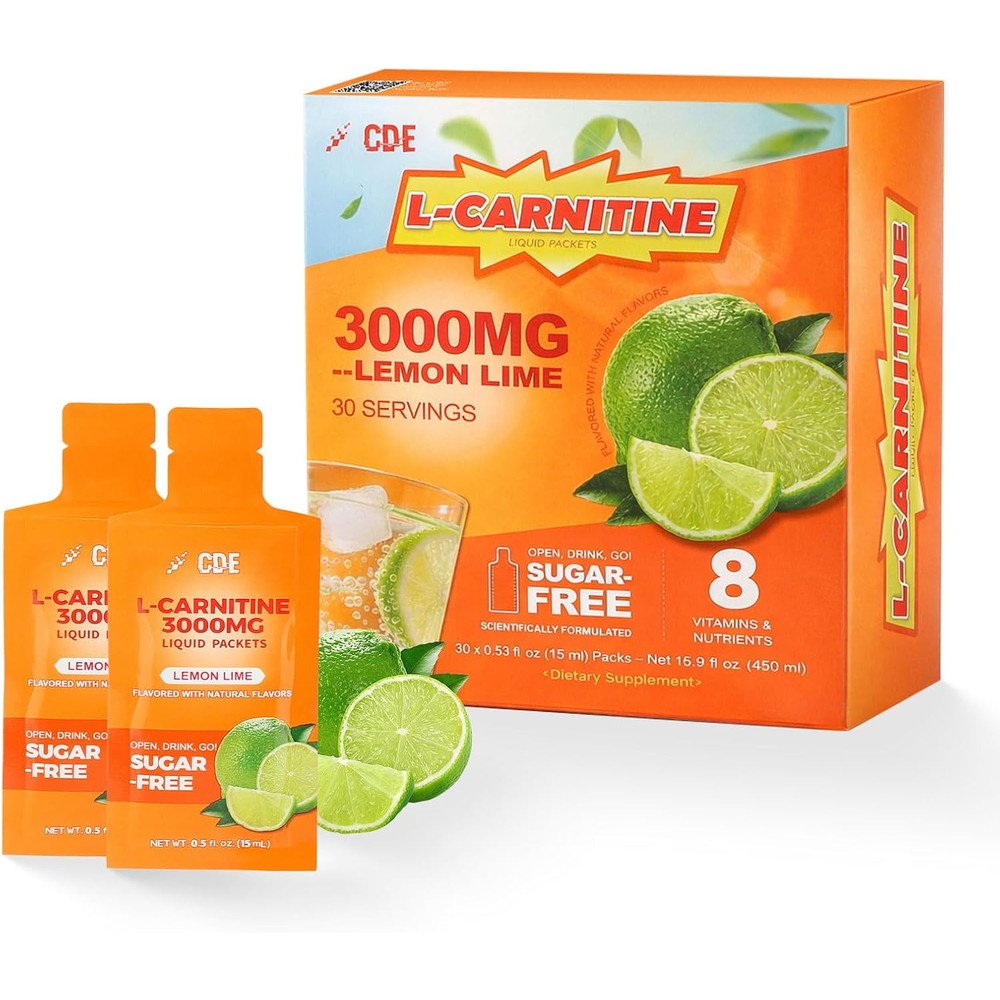 CDE L-Carnitine 3000 liquid supplement sachets for pre workout energy