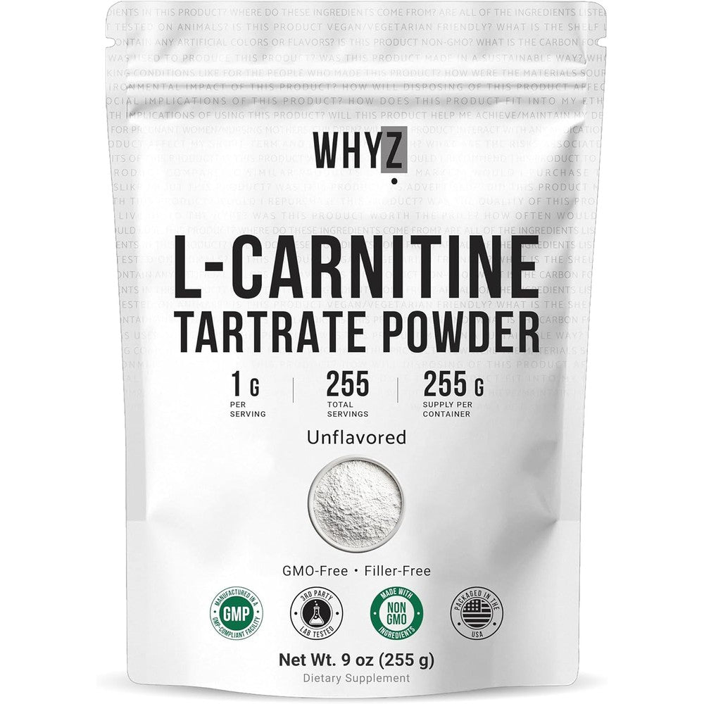 WHYZ L-Carnitine Tartrate Powder unflavored amino acid supplement