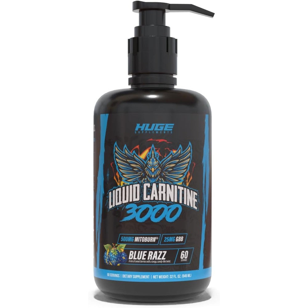 Huge Supplements Liquid L-Carnitine 3000 with MitoBurn and GBB