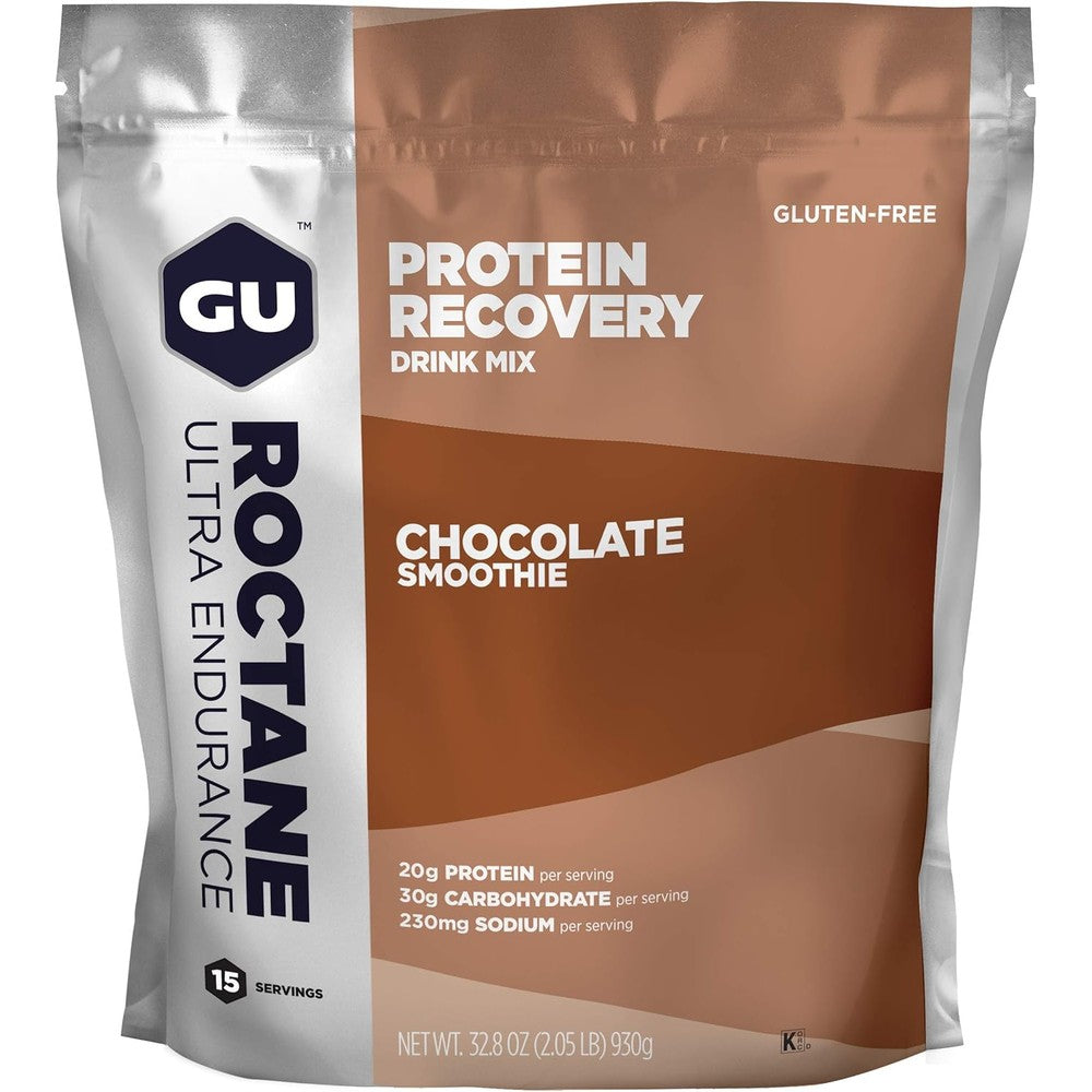 GU Energy Roctane Protein Recovery Drink Mix front view pouch
