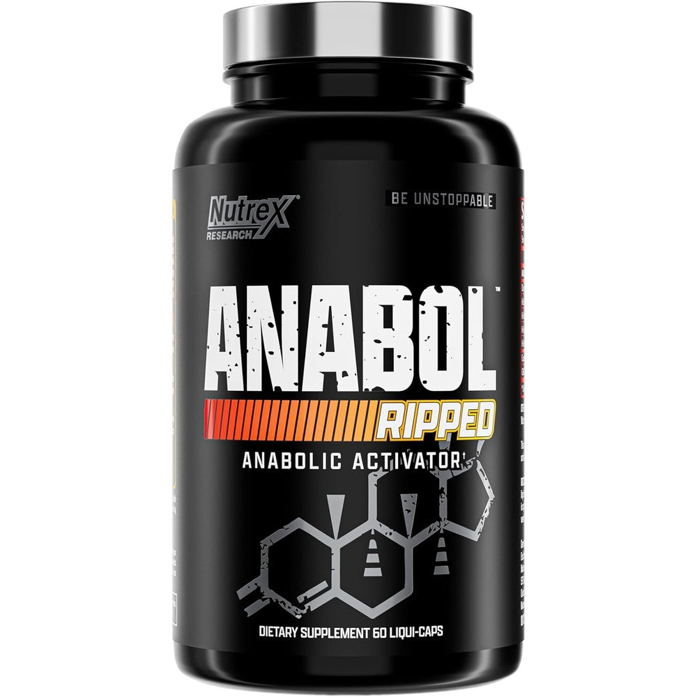 Nutrex Research Anabol Ripped 60 capsules front view for lean muscle building.