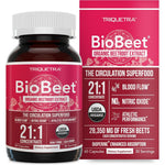 Triquetra Health BioBeet Max Strength 60 Capsules front view for nitric oxide support.