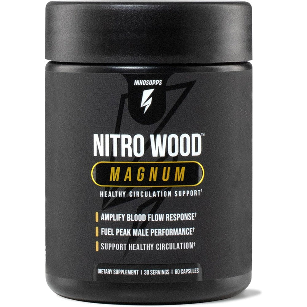 InnoSupps Nitro Wood Magnum 60 capsules front view bottle