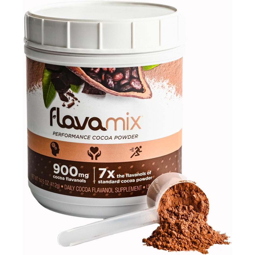 FlavaNaturals FlavaMix Performance Cocoa Powder front view 31 servings