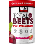 Force Factor Total Beets Pre Workout Powder watermelon flavor front view supplement container