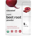NatureBell Organic Beet Root Powder front view 5 pound bulk bag