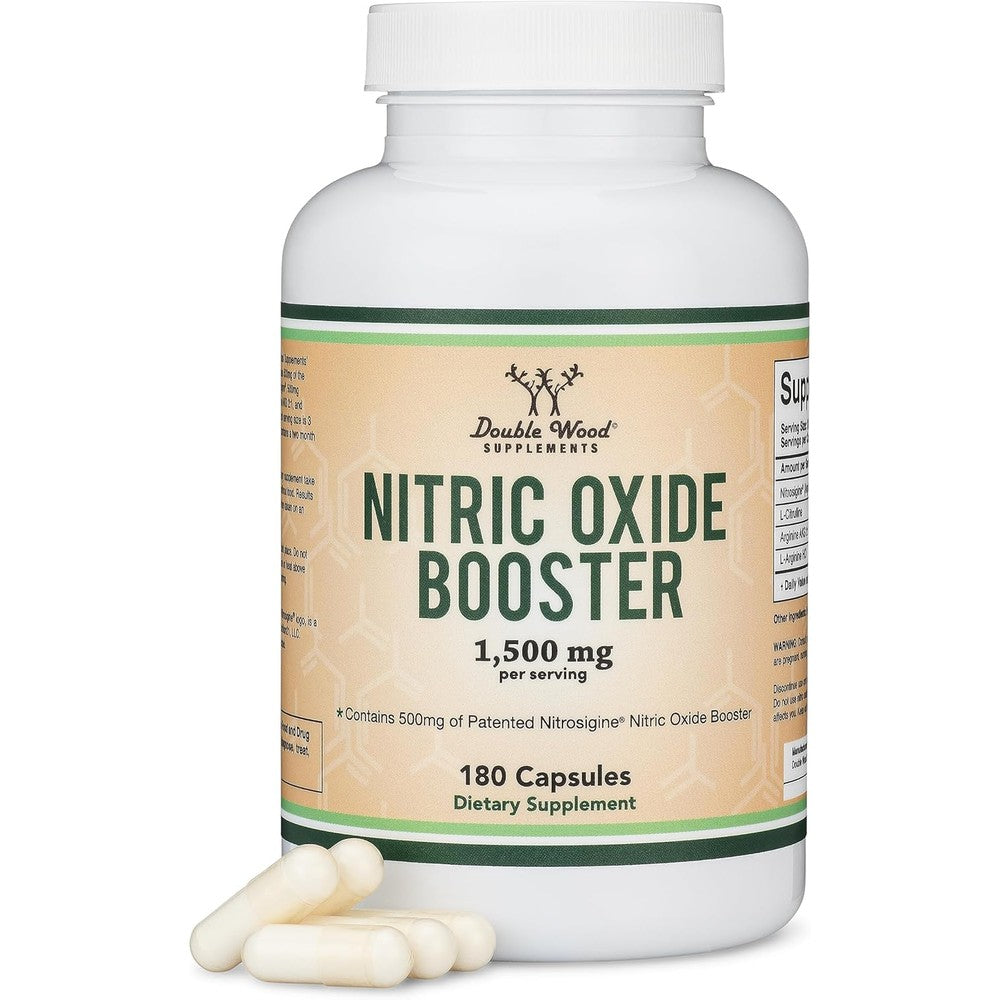 Double Wood Nitric Oxide Supplement 180 capsules stim free pre workout booster