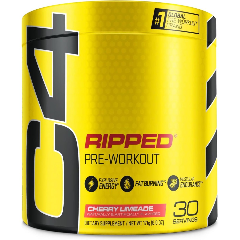 Cellucor C4 Ripped Pre Workout Cherry Limeade front view for fat loss