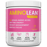 RSP Nutrition AminoLean Pink Lemonade pre-workout powder front view for energy.