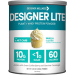 Designer Wellness Designer Lite Vanilla Cupcake Protein Powder front view for weight management.