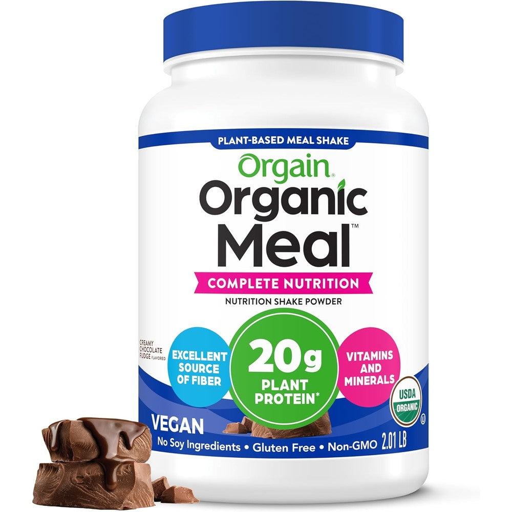 Best organic protein powder for meal replacement with creamy chocolate fudge