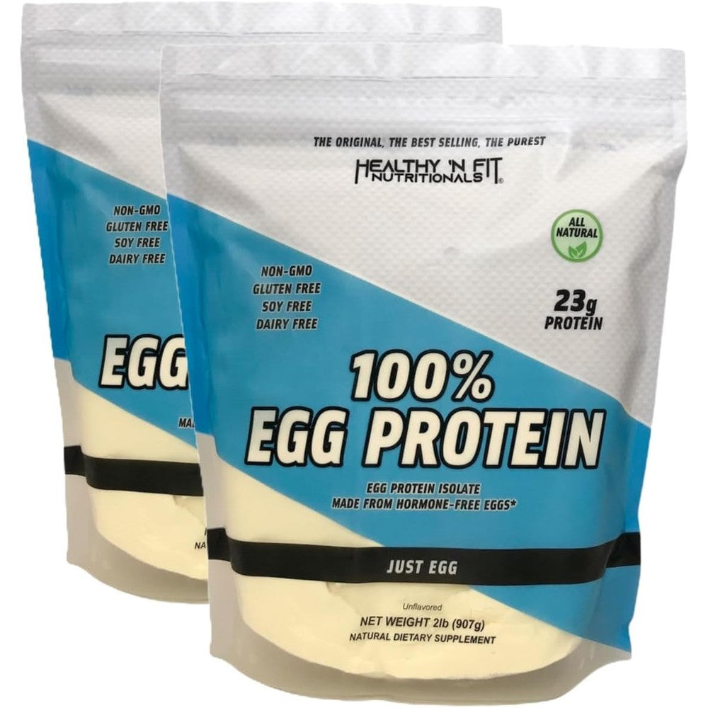 Healthy 'N Fit - 100% Egg Protein (unflavored) 2 Pack (4 LB Total). Just Egg Instant Dried Whites: Great for Baking and Mixing.