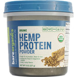 BareOrganics Hemp Seed Protein 8 Ounce jar front view organic vegan supplement