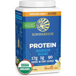 Sunwarrior Warrior Blend Vanilla Protein Powder front view for muscle recovery