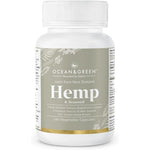 Ocean and Green NZ Hemp Protein and Seaweed 120 capsules front bottle view.