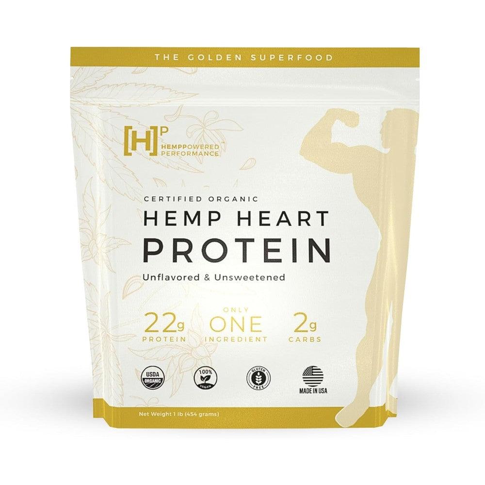 HEMPP Organic Hemp Protein Powder front view unflavored plant based supplement