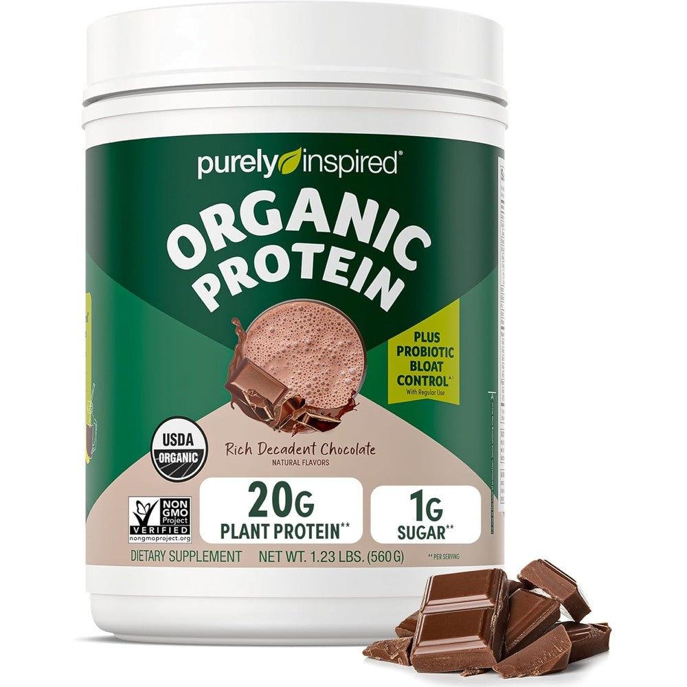 Purely Inspired Organic Plant Based Protein Powder Decadent Chocolate 16 SV