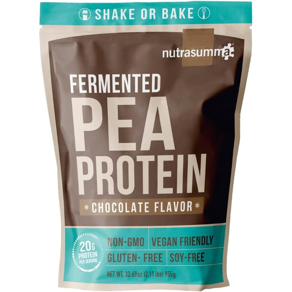 Nutrasumma Vegan Chocolate Pea Protein Powder 2.11 lb Plant Based Supplement