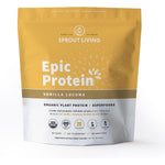Sprout Living Epic Protein Vanilla Lucuma 5 pound front view organic plant protein