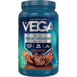 Vega Premium Protein plus Supergreens chocolate vegan powder 25 servings tub
