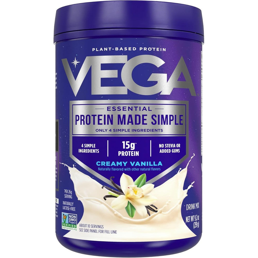 Vega Protein Made Simple Vanilla front view authentic plant based powder