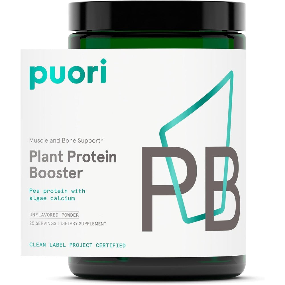 Puori Vegan Protein Powder front view of 317 gram jar for muscle recovery