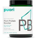 Puori Vegan Protein Powder front view of 317 gram jar for muscle recovery