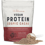 Live Conscious Cosmic Cacao Organic Vegan Protein Powder front view for muscle recovery