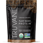 Truvani Vegan Pea Protein Powder Chocolate front view package.