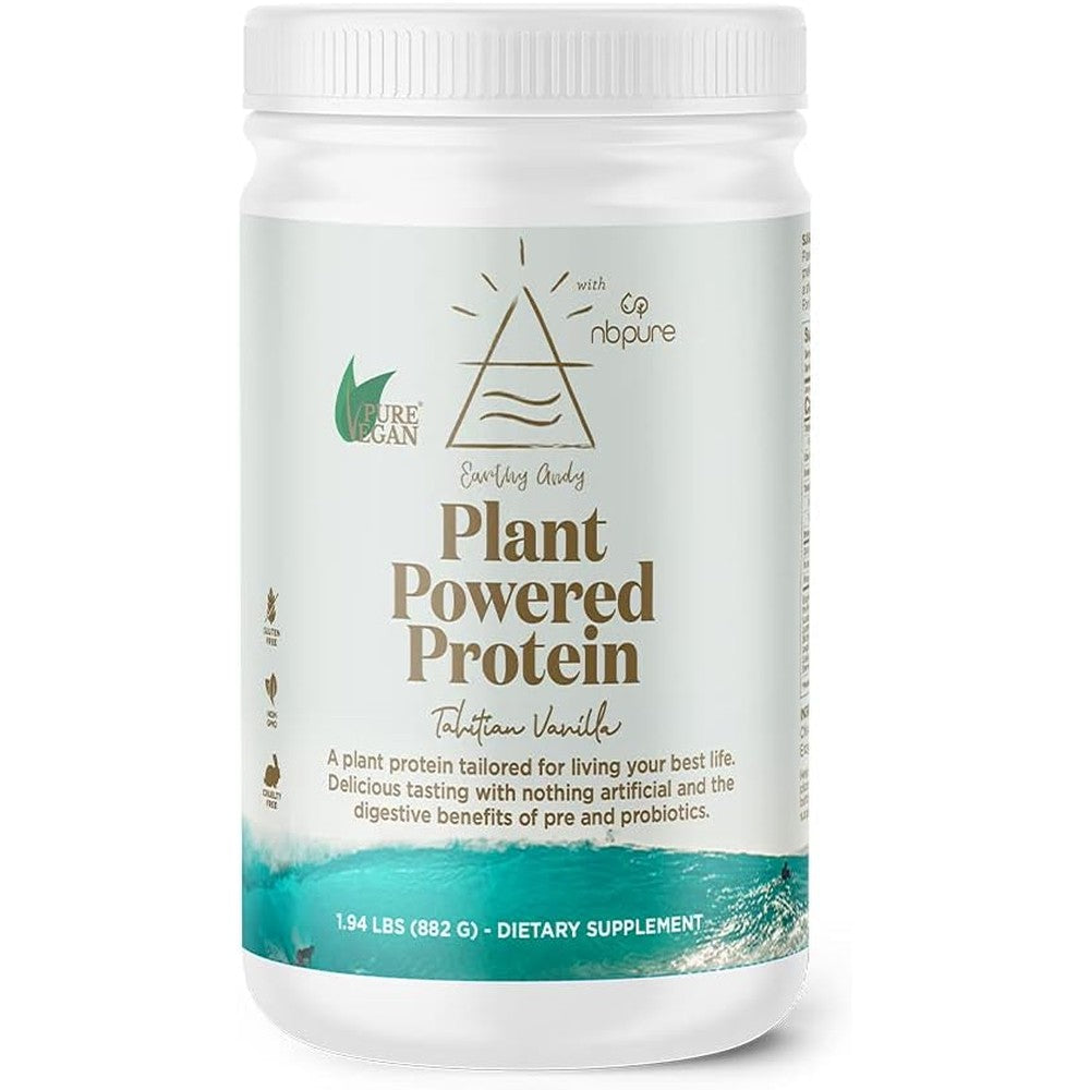 nbpure Earthy Andy plant powered protein powder vanilla pea protein 30 servings