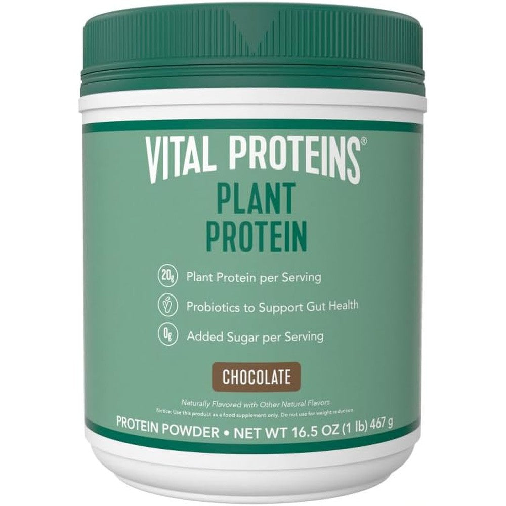 Vital Proteins Plant Based Protein Powder Chocolate front view vegan supplement