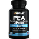 X Gold Health Palmitoylethanolamide PEA 600mg bottle front view for joint support.