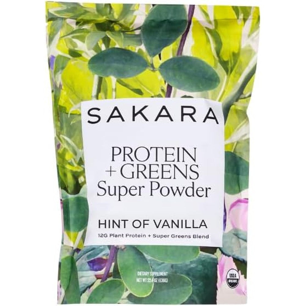 Sakara Protein + Greens Super Powder front view 30 servings bag