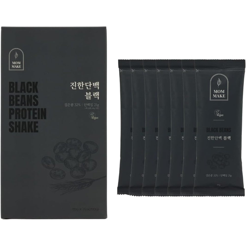 MOMMAKE Black Beans Protein Shake Powder front view plant based supplement